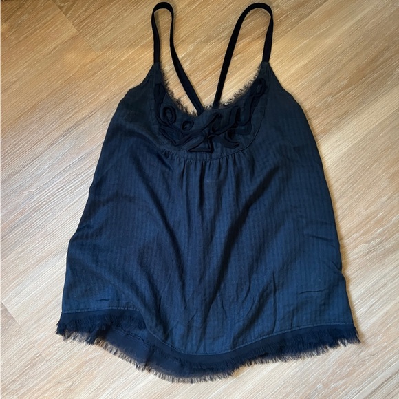 Abercrombie & Fitch Tops - Abercrombie & Fitch Navy Blue Y2K Babydoll Tank Top Sz Small vintage
